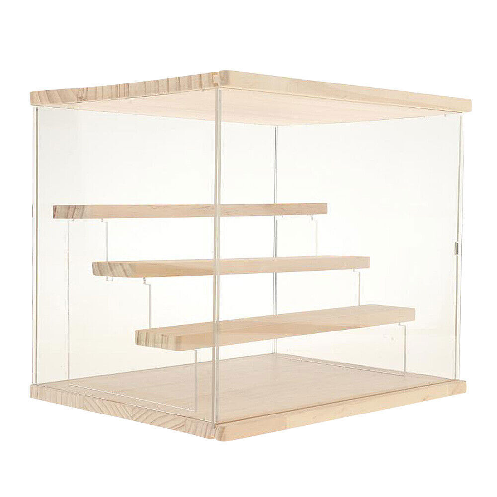 Clear Acrylic Display Case Countertop Box Organizer Stand Dustproof Showcase USA