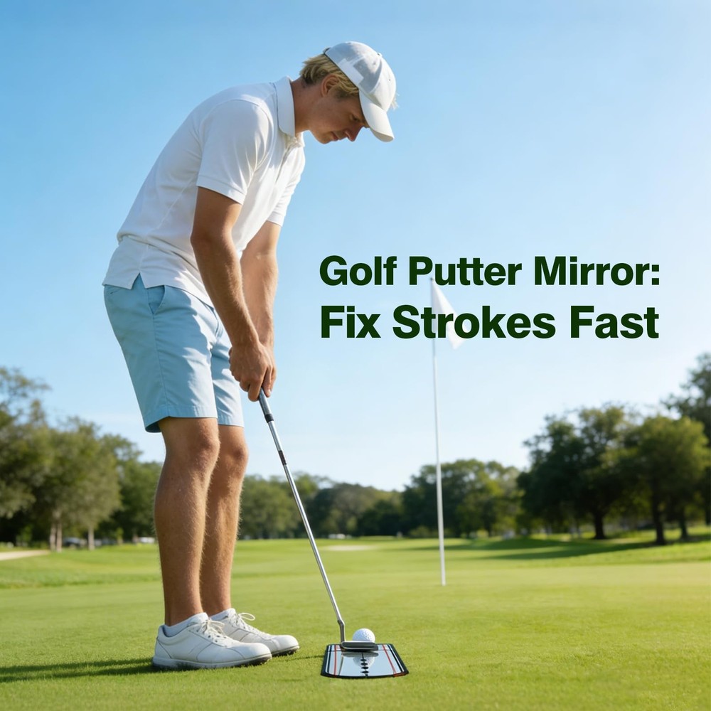 Golf Putting Mirror Training Aid, Alignment Training Tool for Putting Practic...