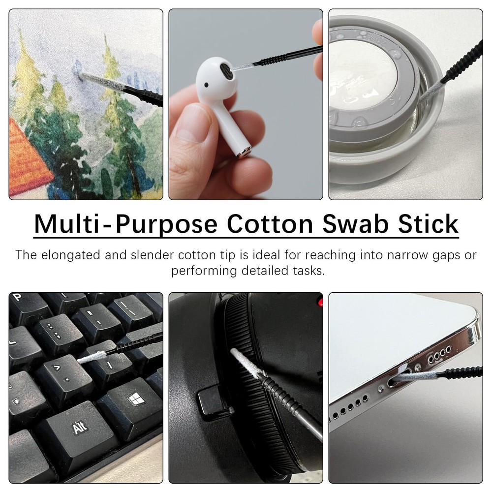 200PCS Disposable Micro Applicator Brushes – Mini Precision Swabs for...