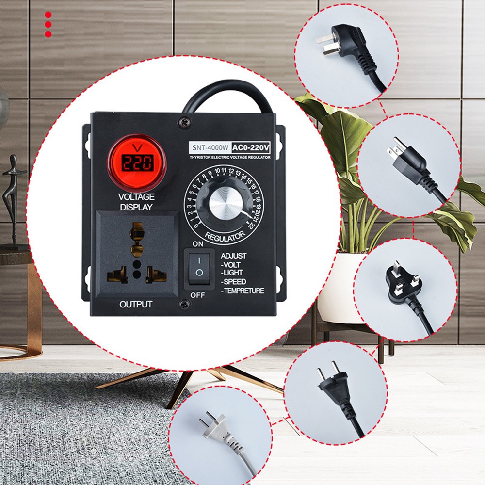 Electric Motor Variable Speed Controller - 120V~220V 15A 4000W AC Motor Speed