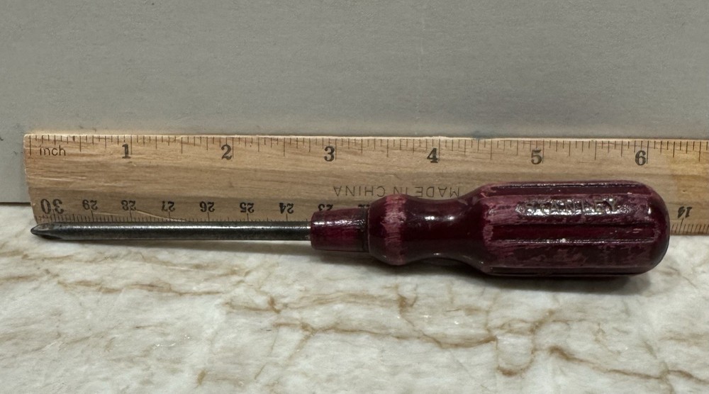 Vintage Stanley Wood Handle Phillips Screwdriver