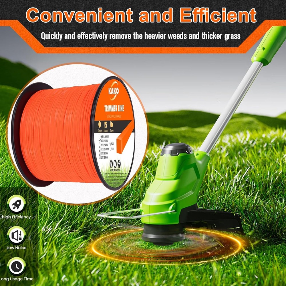 080 Trimmer Line, 080 Weed Trimmer Line, Weed Wacker String .080, Square Weed Ea