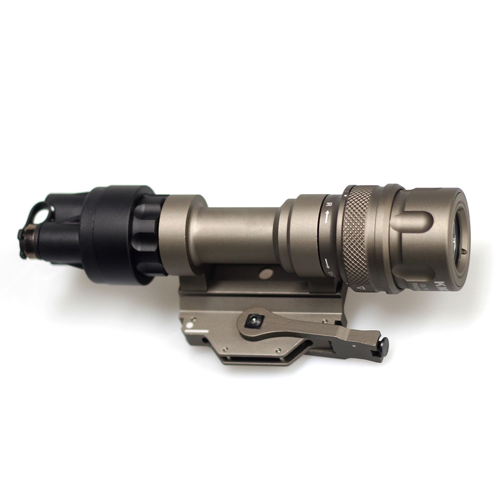 Tactical Flashlight with Remote Switch Strobe Light W/ QD Mount Fits 20mm Rail