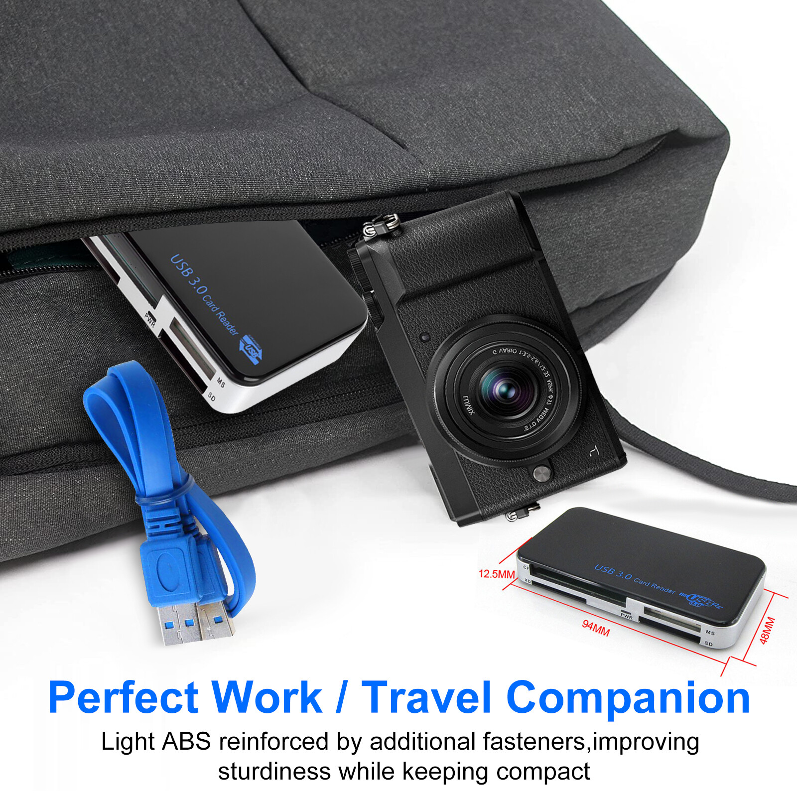 6 in 1 USB 3.0 Compact Flash Memory Card Reader Adapter 5Gbps for CF TF SD MS XD