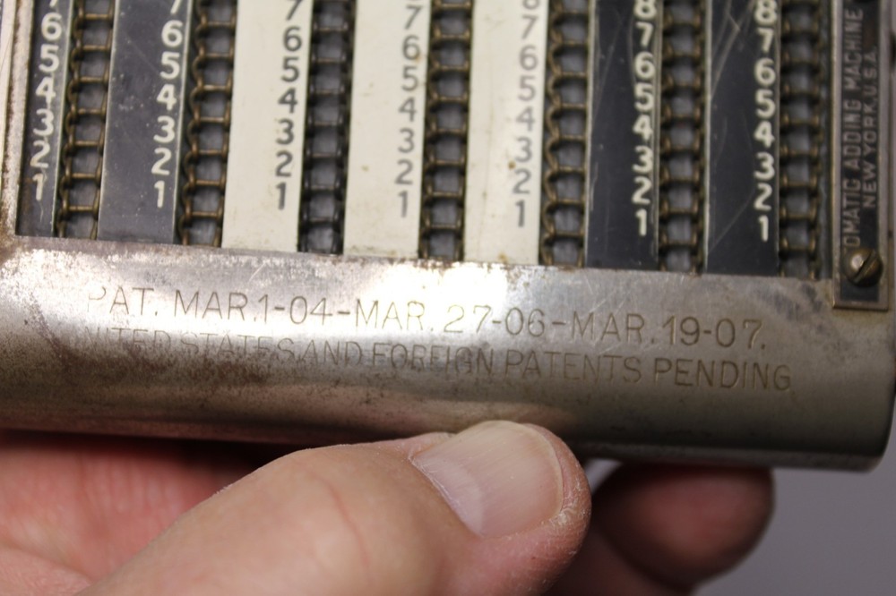 Antique Golden Gem Automatic Manual Handheld Adding Machine Calculator 1907