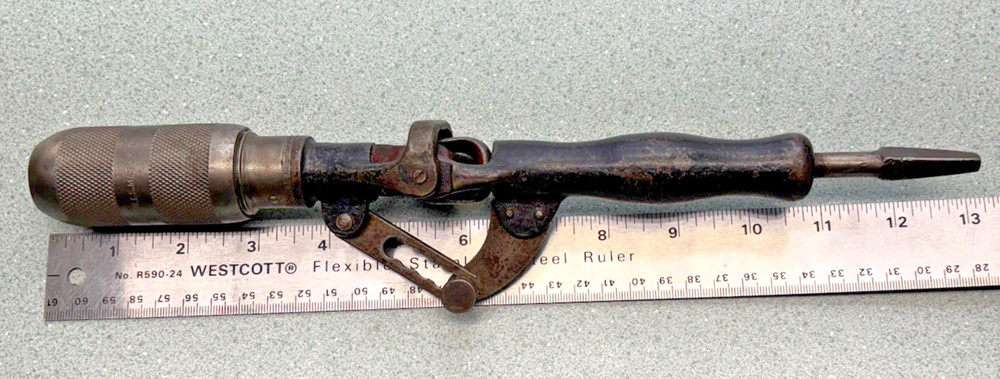 bit brace ANGLE DRILL ATTACHMNET MILLERS FALLS tool early model