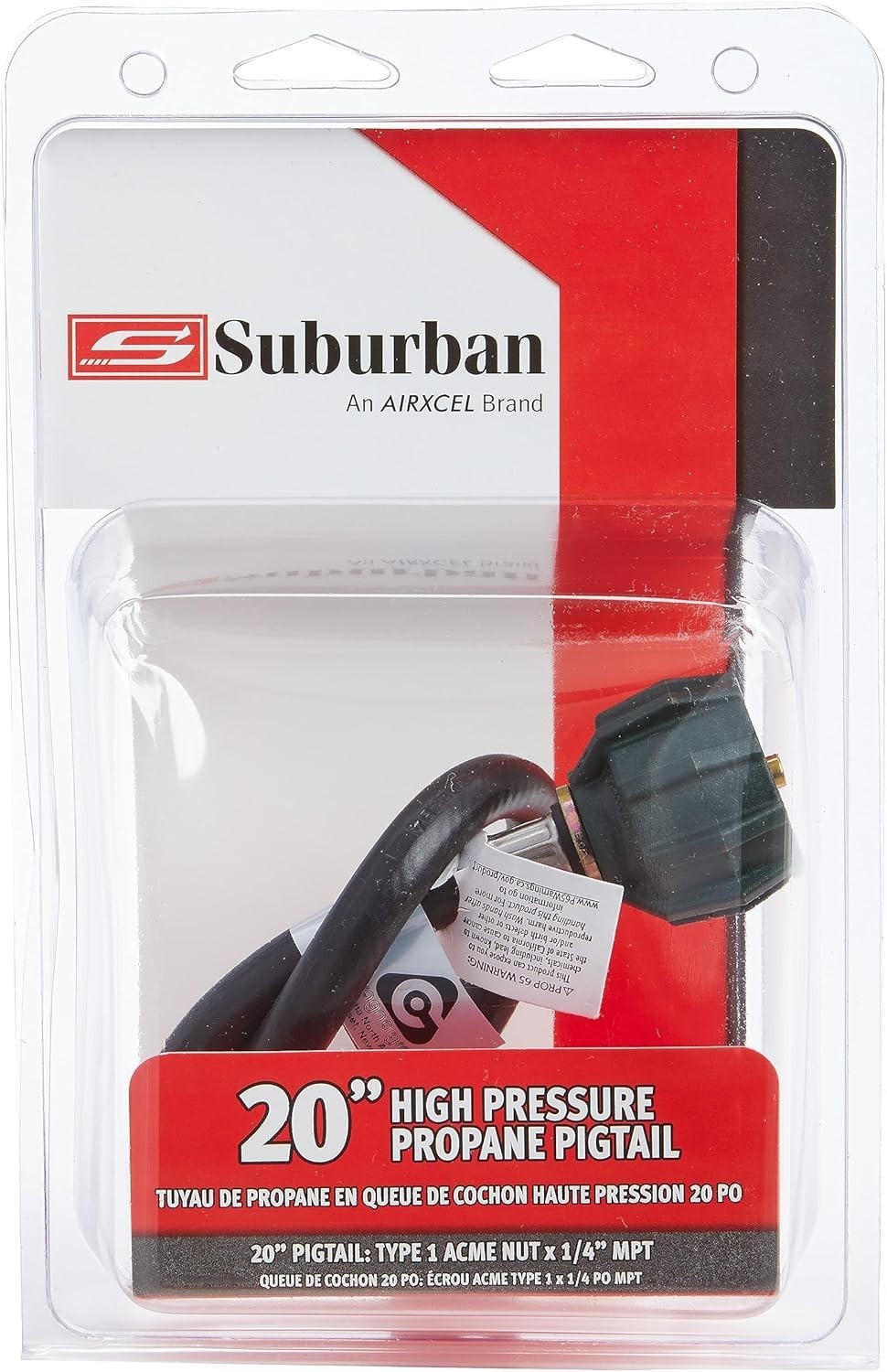 Suburban LP-PT20M 20-Inch Pigtail Type 1 Acme Nut with 1/4-Inch MPT