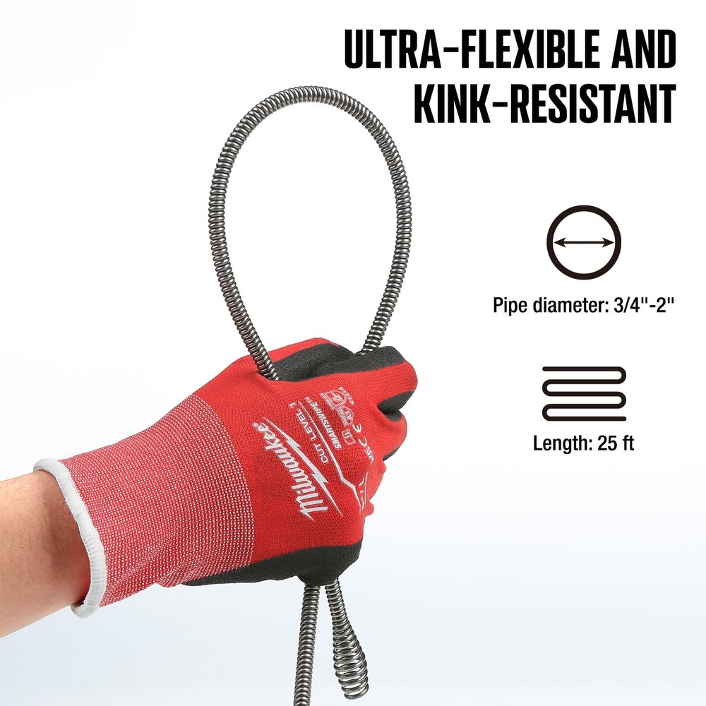 POPULO 25FT Replaceable Cable, Compatible with POPULO Electric Drain Auger(CA