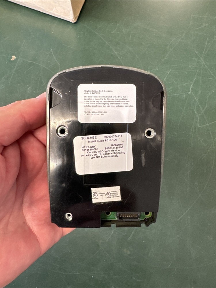 SCHLAGE MTK2-GRY / MTK2GRY Smart Reader Keypad