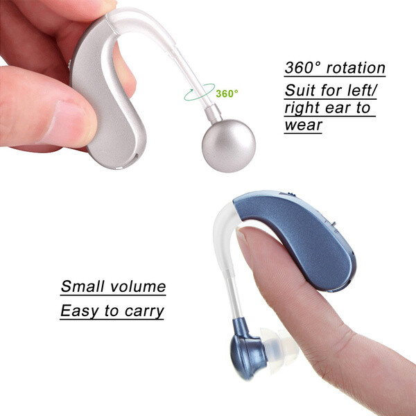 Small Rechargeable Mini Digital Hearing Sound Amplifier, Silver