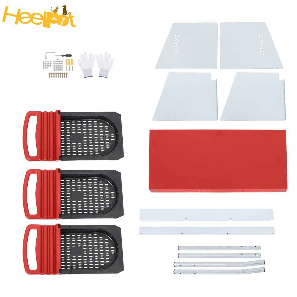 3 Compartments Red High Quality Materials Nesting Box Chickens Egg Laying Box