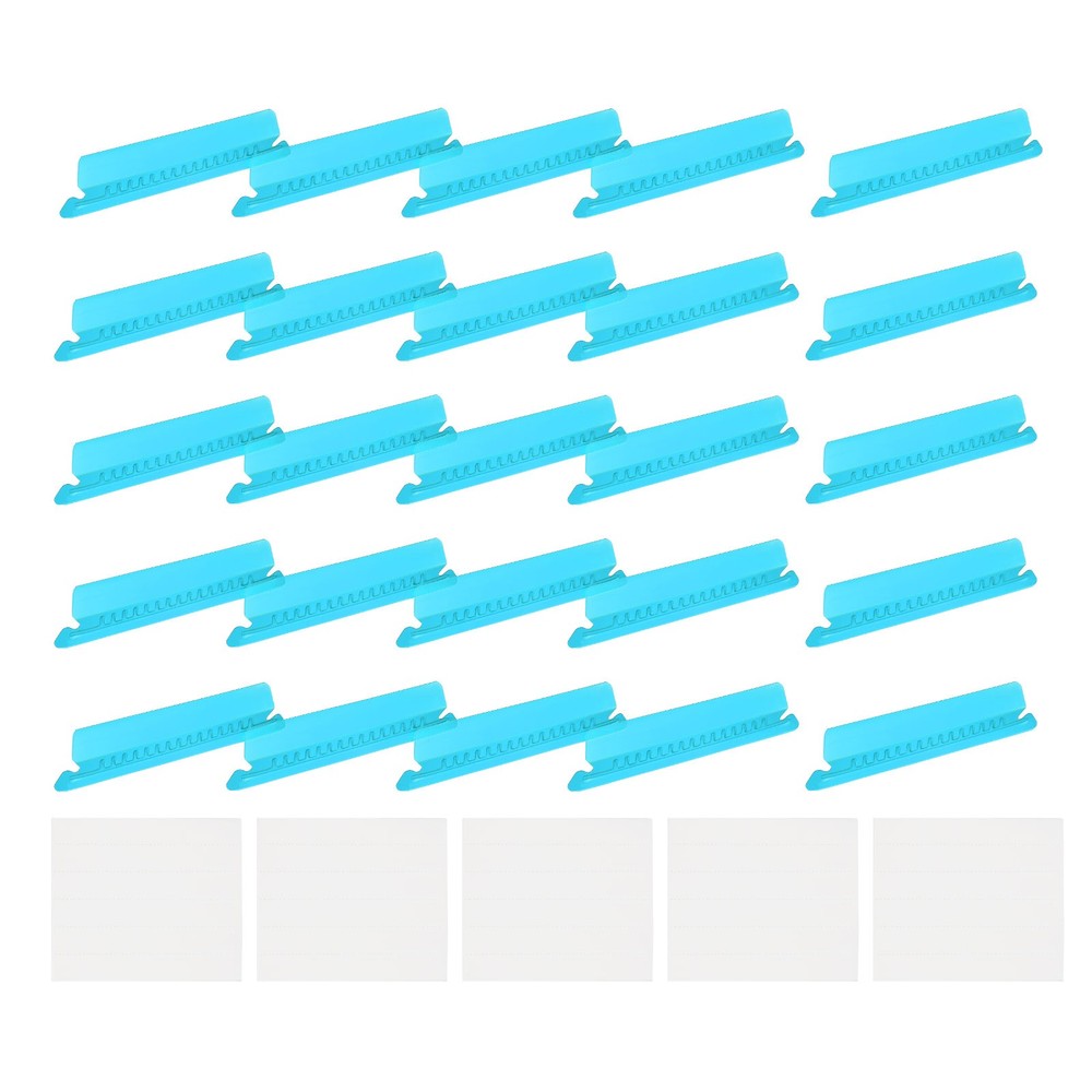 Hanging File Folder Tabs, 4 Inch File Folder Tabs and Inserts, Blue, 100 Pcs