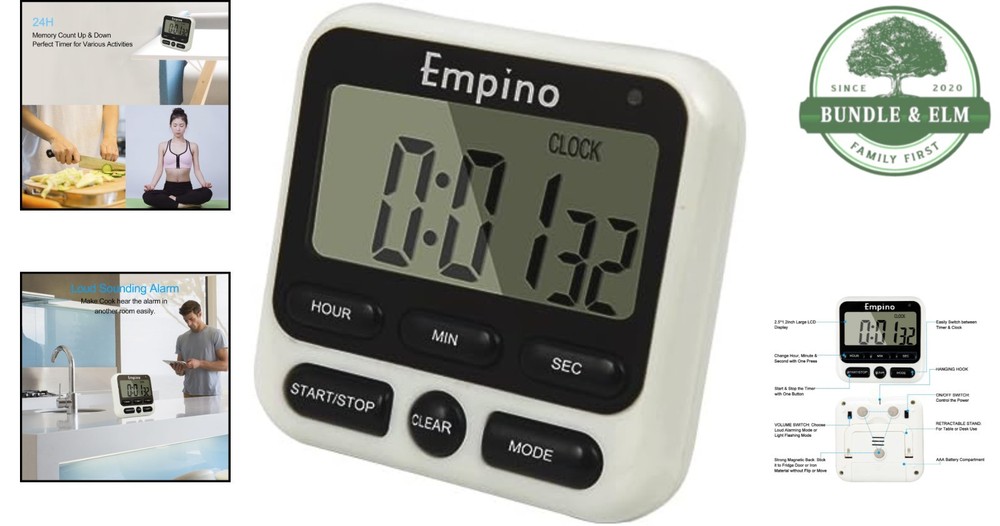 Upgraded Digital Timer for Cooking and Baking with Simple Operation Features
