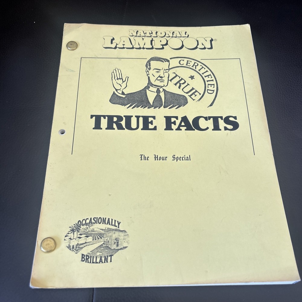 National Lampoon True Facts Warner Brothers Television Script First Final Drafts