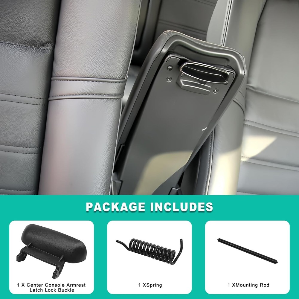 Black Plastic Center Console Latch,Armrest Cover Lid LatchReplacement,Armrest Co