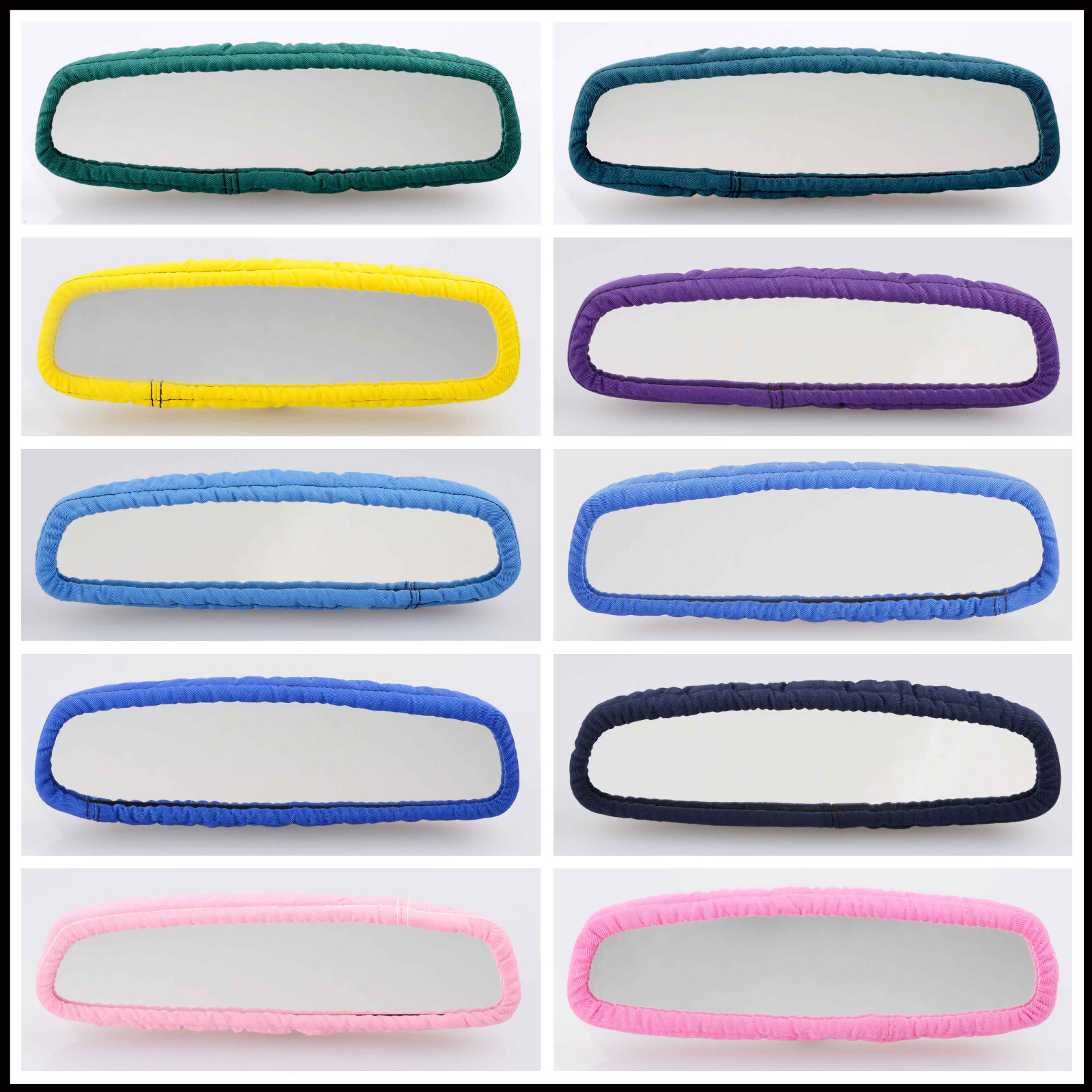 Cotton material Rear View Mirror Cover solid colors fits 8 -11 inches circunfere