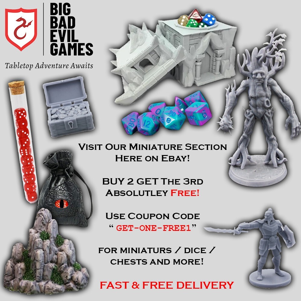 Dwarf Fighter Miniature | 32mm Scale Mini For Tabletop RPG - Tabletop