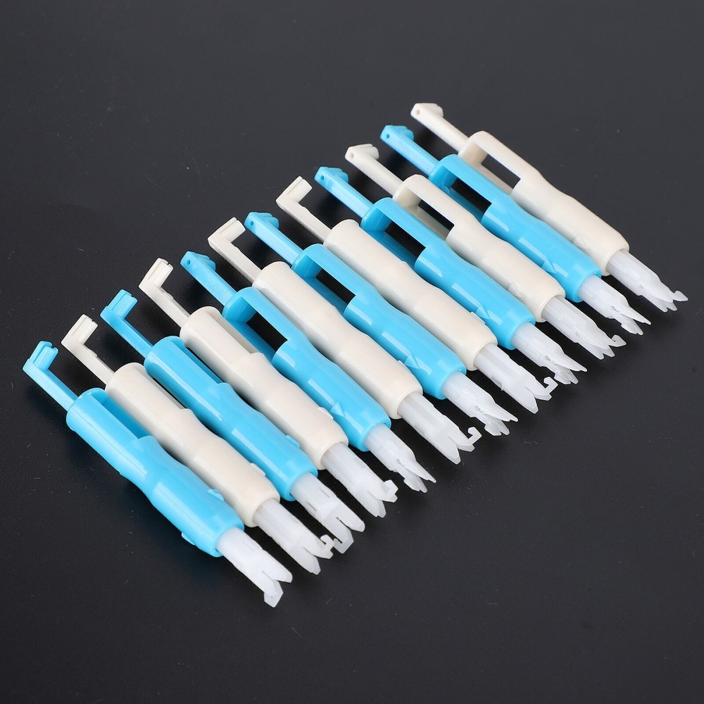 12pcs Needle Threader Plastic Automatic Inserter Threading Tool for Sewing