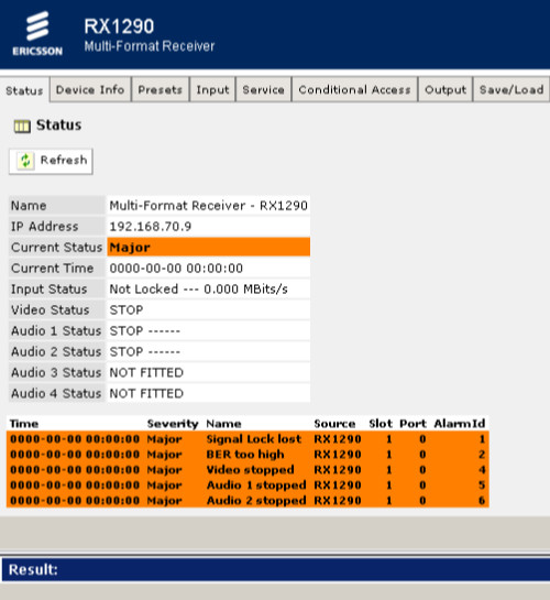 Ericsson Tandberg RX1290 Multi-format SD/HD Receiver
