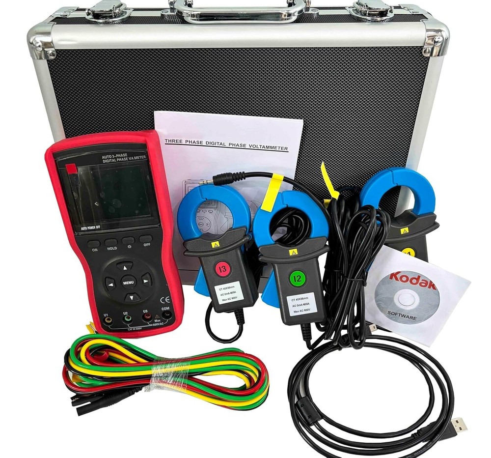 Large Caliber 3 Phase Digital Phase Voltmeter Voltammeter Φ40mm AC 0mA～600A