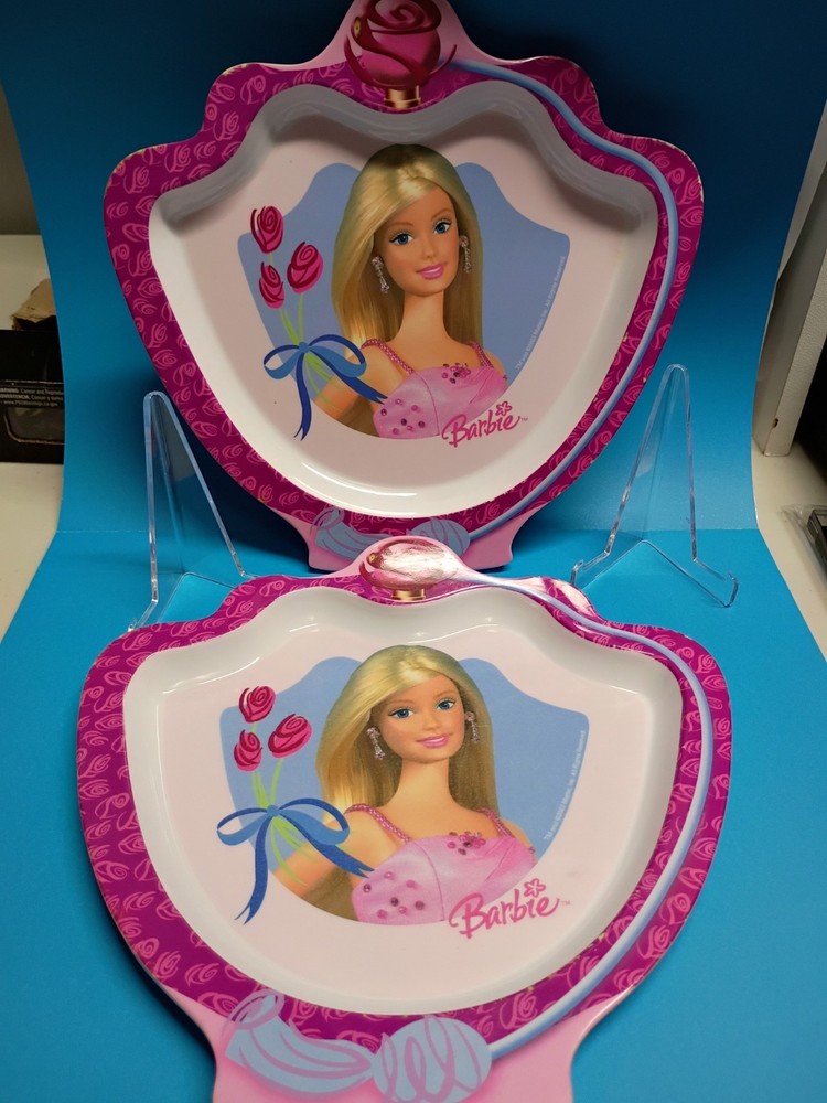 (2) Vintage Barbie plates