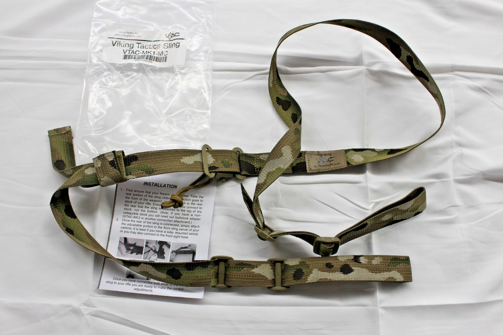 NEW VTAC VIKING TACTICS MK1 NON-PADDED 2 POINT SLING- MULTICAM