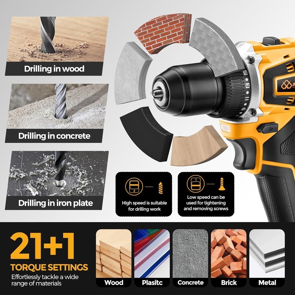 Max Cordless Impact Drill Driver Set with