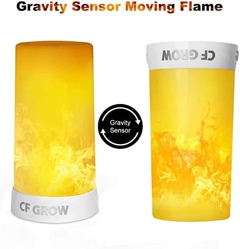 LED Flame Effect Light, USB Rechargeable, Remote & Timer, 2 PCS