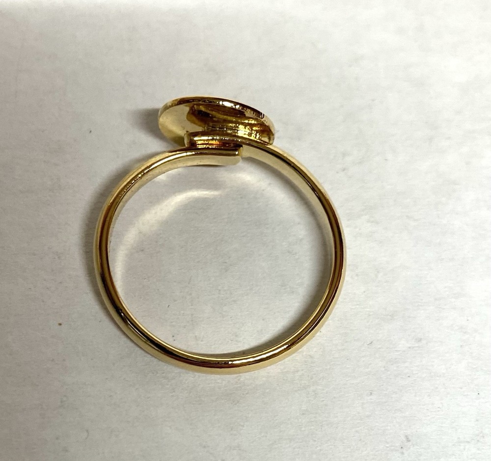 36 pcs. Gold Plate Brass adjustable ring with 10mm flat round pad