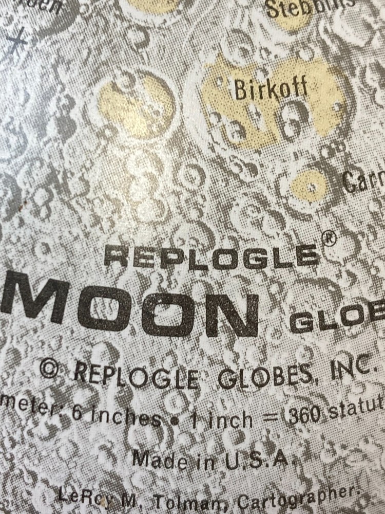 Vintage Replogle Moon Globe 6 inch