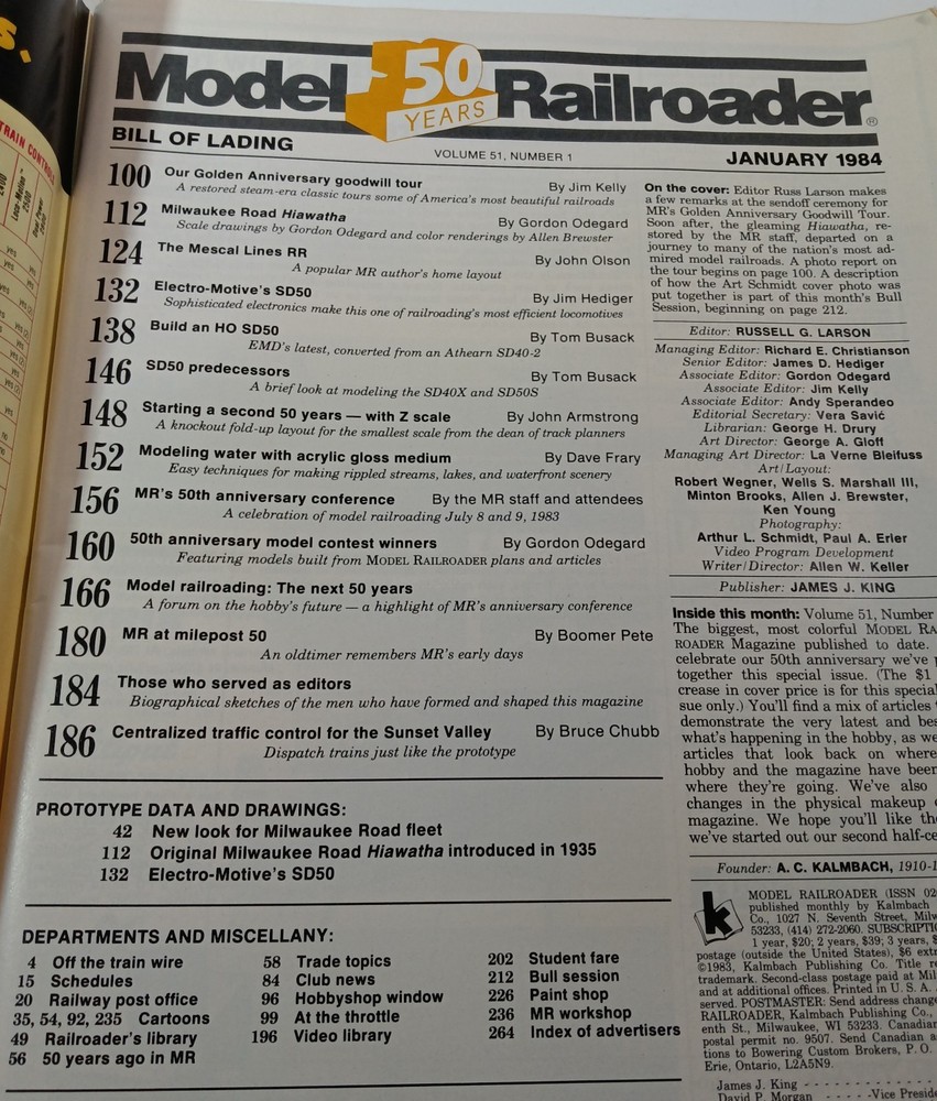 Model Railroader Magazine (January, 1984)