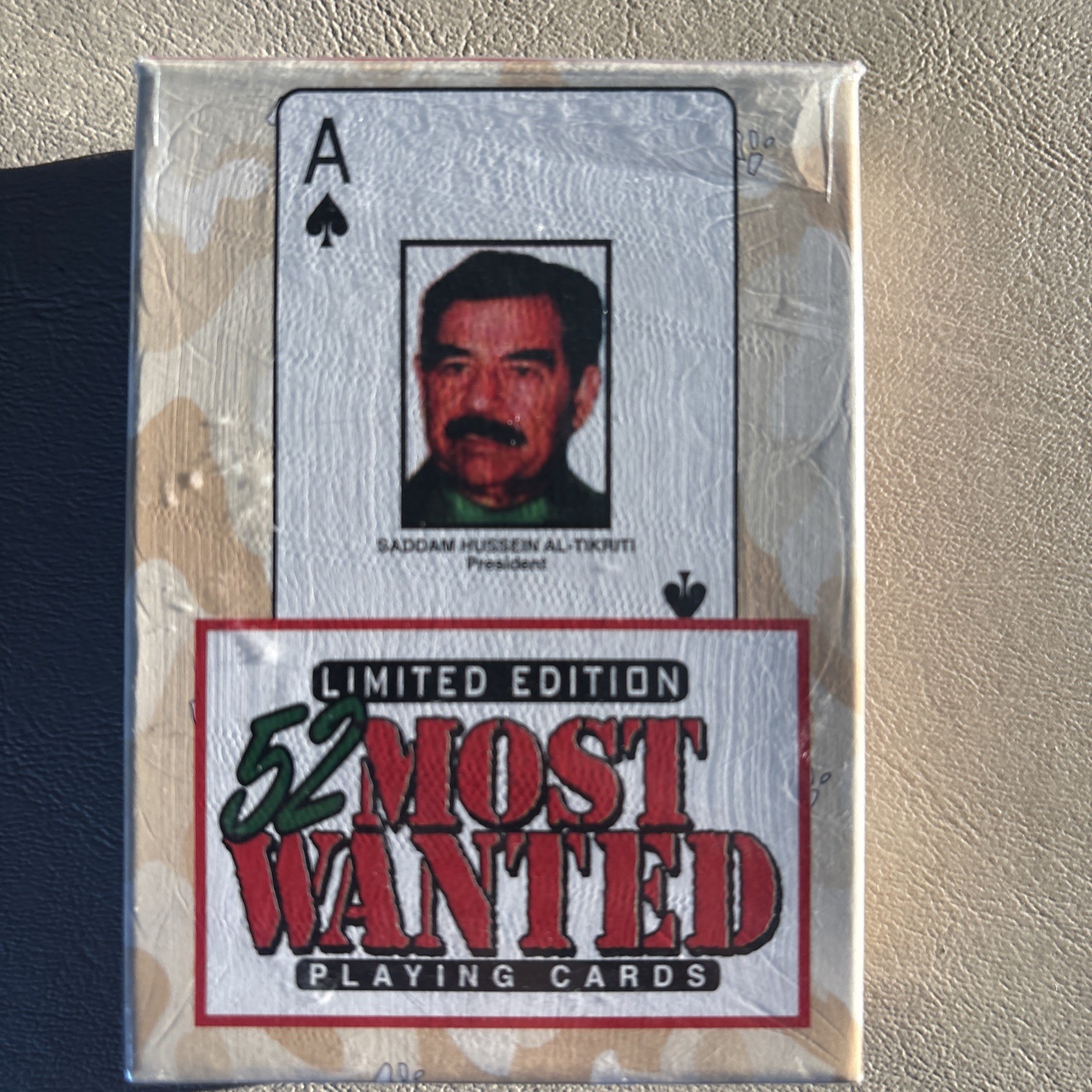 52 Most Wanted Playing Cards Desert Storm Iraq  New - Including Saddam Hussein