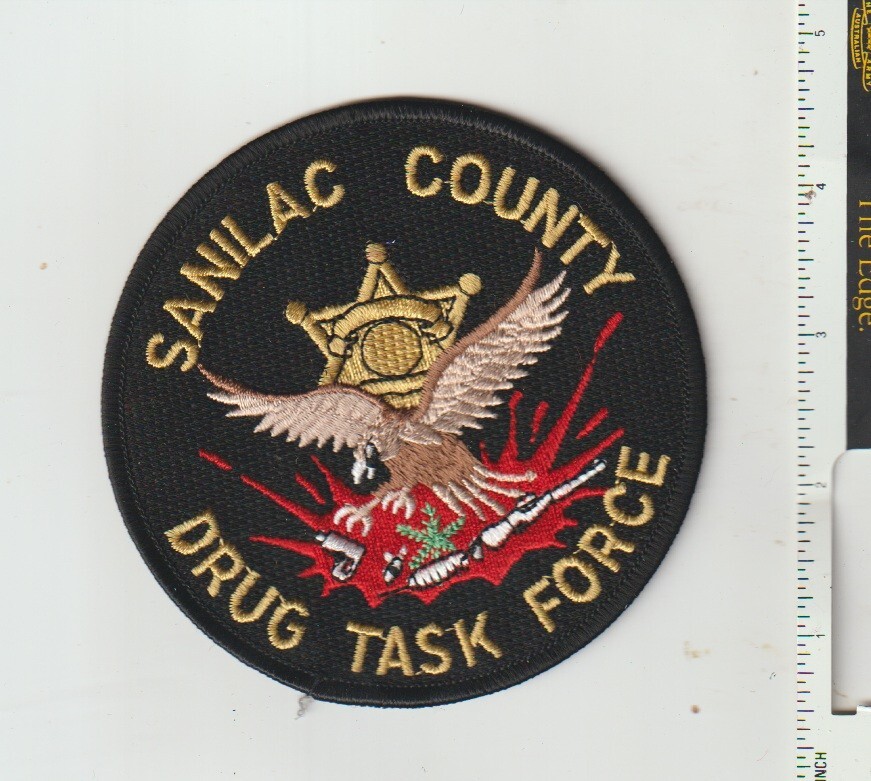 Sanilac County Drug Task Force patch shipped from Australia