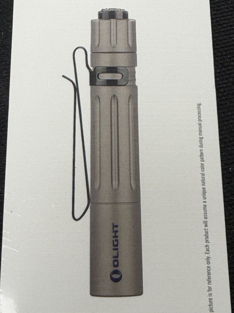 Olight i3T EOS (Titanium Vertical Lines) Limited Edition Flashlight *SEALED*