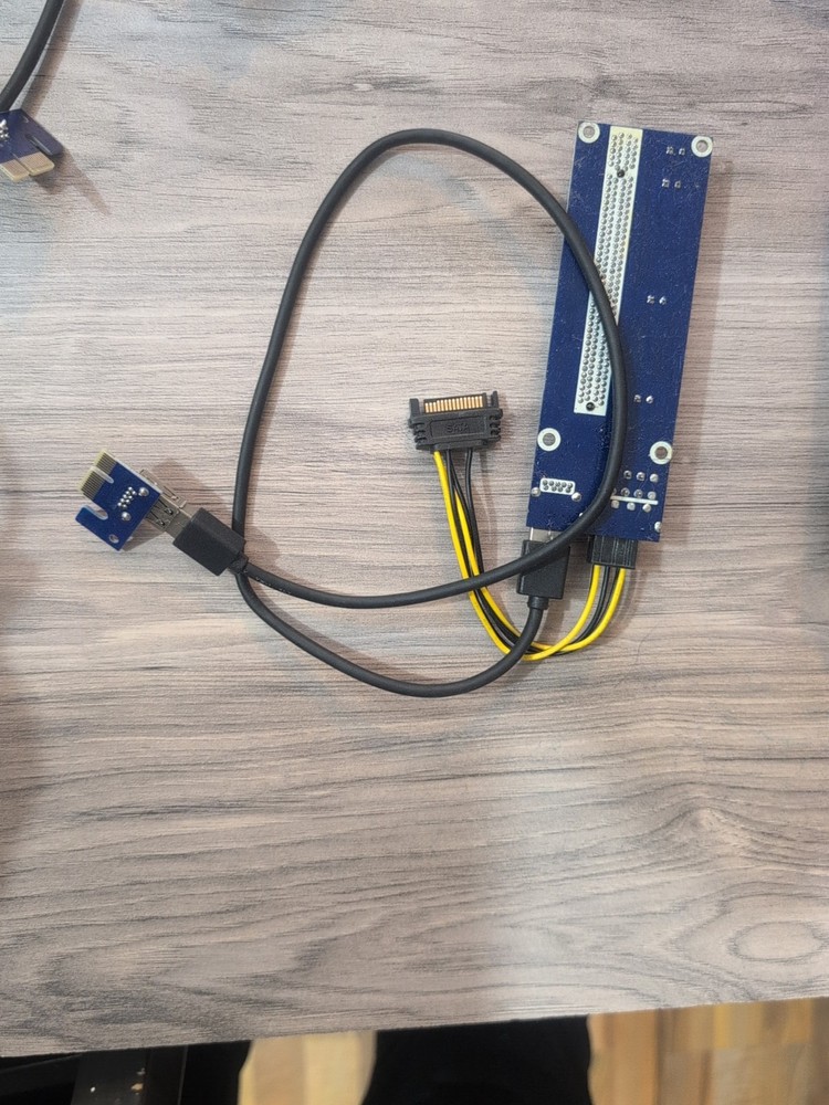 PCI-E 1x to 16x Powered USB 3.0 Crypto Mining GPU Riser Extender Adapter 6 Piece