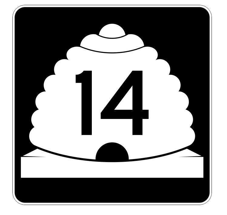 Utah State Highway 14 Sticker Decal