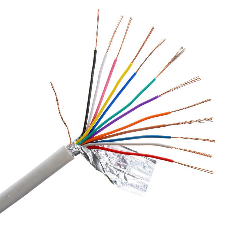 12 Core Screened Professional Security Alarm Cable White, 100m