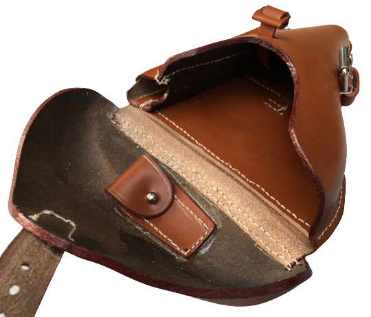WWII GERMAN LUGER P08 Hardshell Brown LEATHER HOLSTER