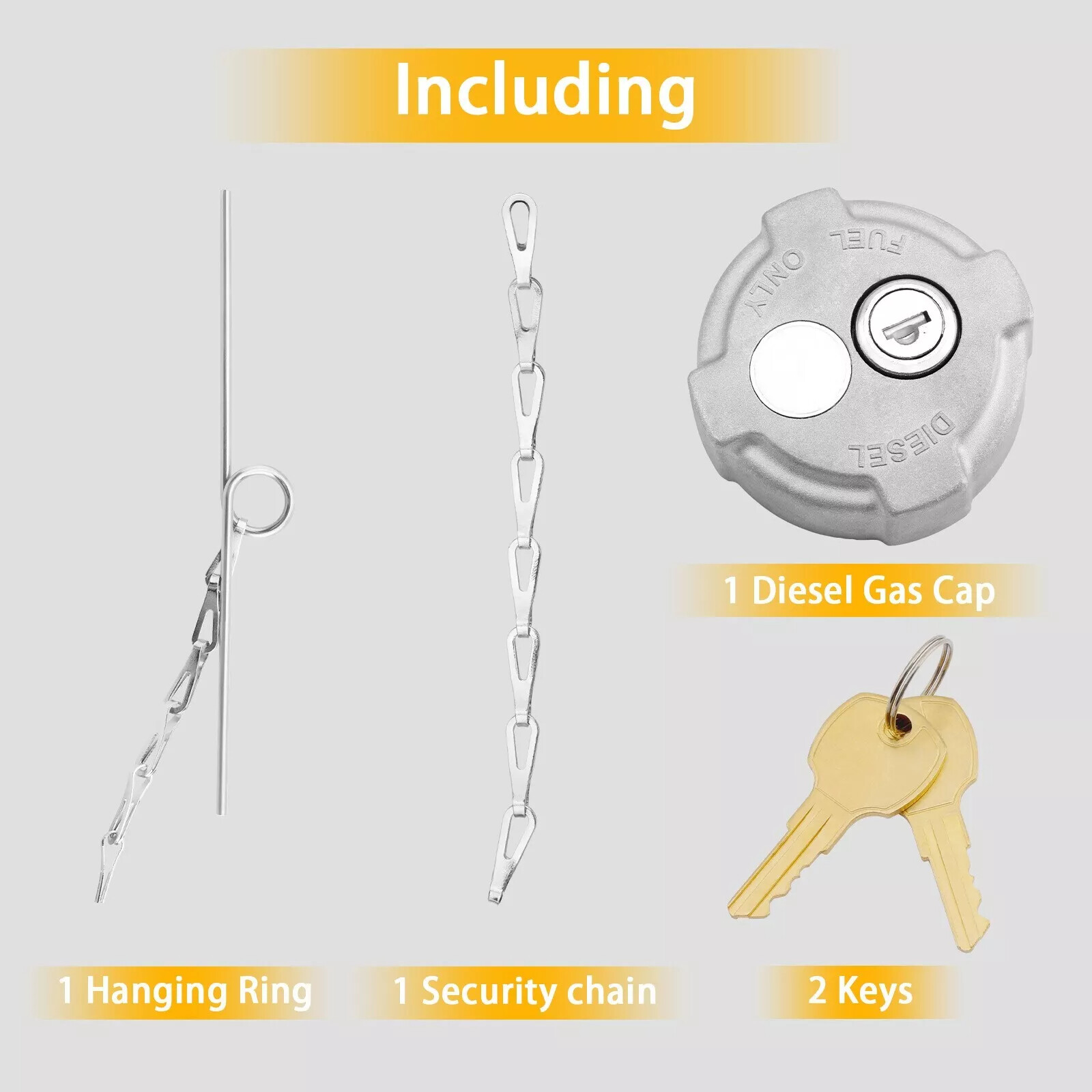 2 1/4" Locking Diesel Fuel Cap Fit International 4300 4400 Reefer Trailer Ford