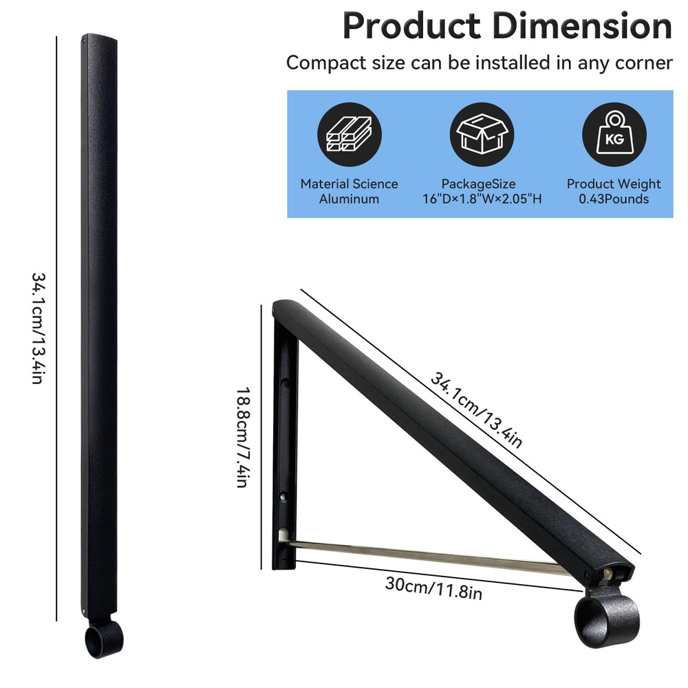 Drying Rack Wall Mount, Retractable Laundry Hanging Rack Wall Mount, Folding ...