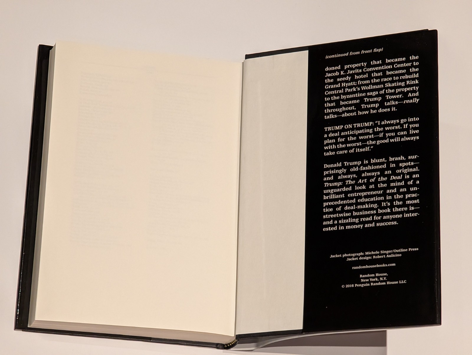 SIGNED Trump The Art Of The Deal Hardback Book Official 2016 Election Edition