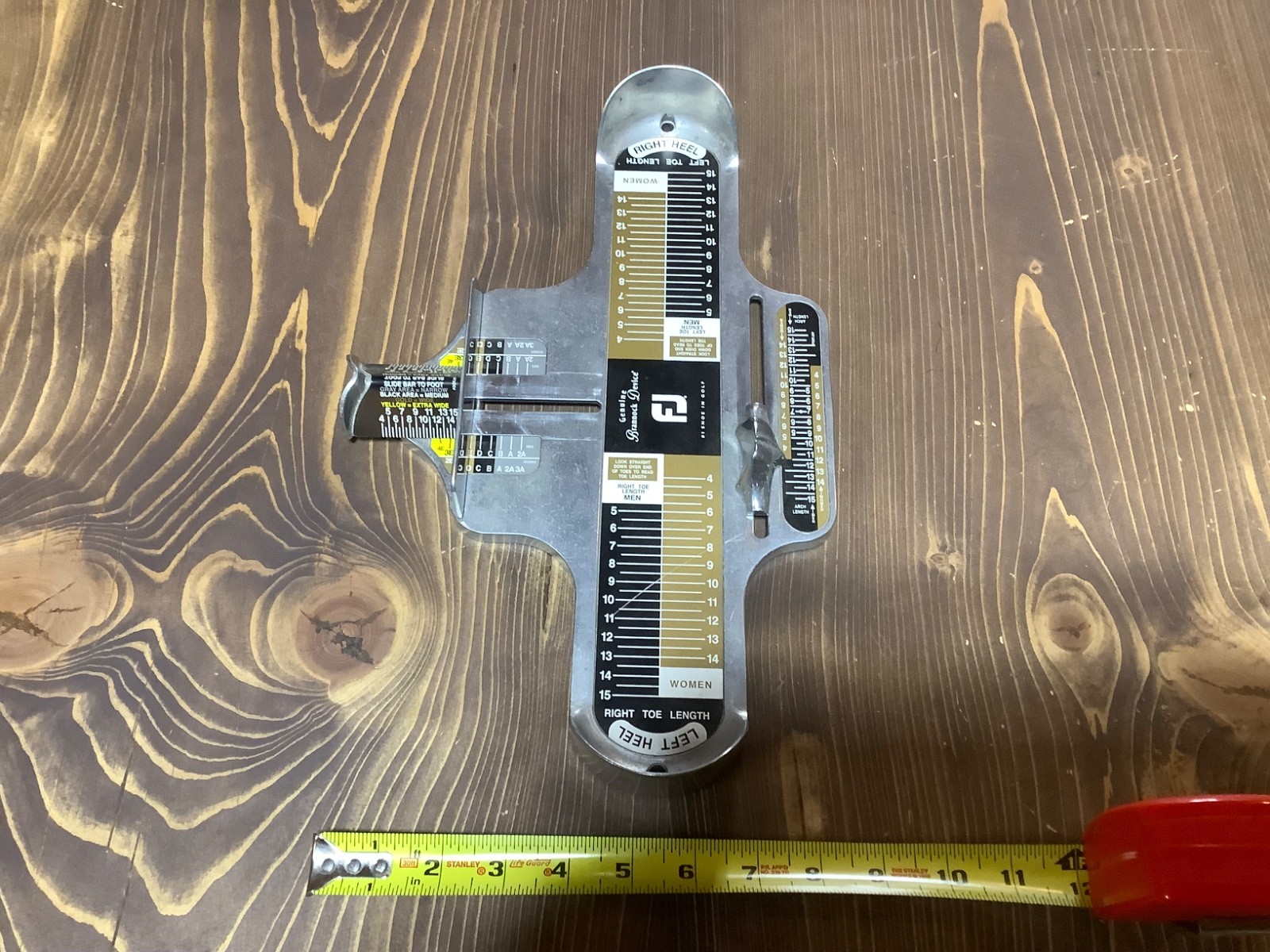 Vtg Genuine Brannock Device Women's Shoe Sizer Width Arch Foot Measurement Tool