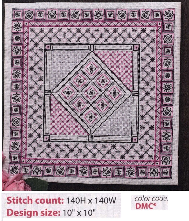 PINK REFLECTIONS  CROSS STITCH PATTERN ONLY   YD  QER
