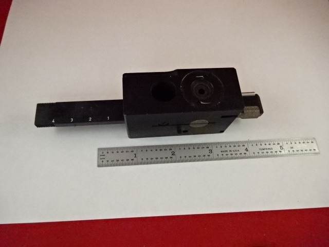 MICROSCOPE PART FILTER SLIDE IRIS DIAPHRAGM LEITZ GERMANY OPTICS AS IS #X9-A-55B