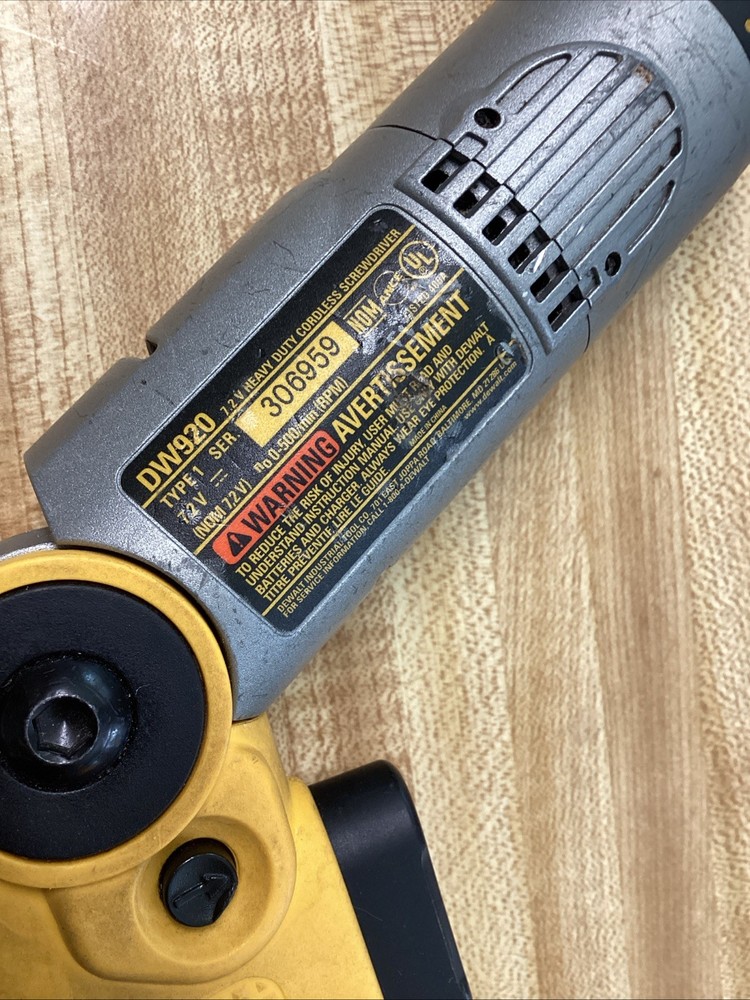 DEWALT DW920 Cordless Multi-Positional Screwdriver 7.2V - Tool Only