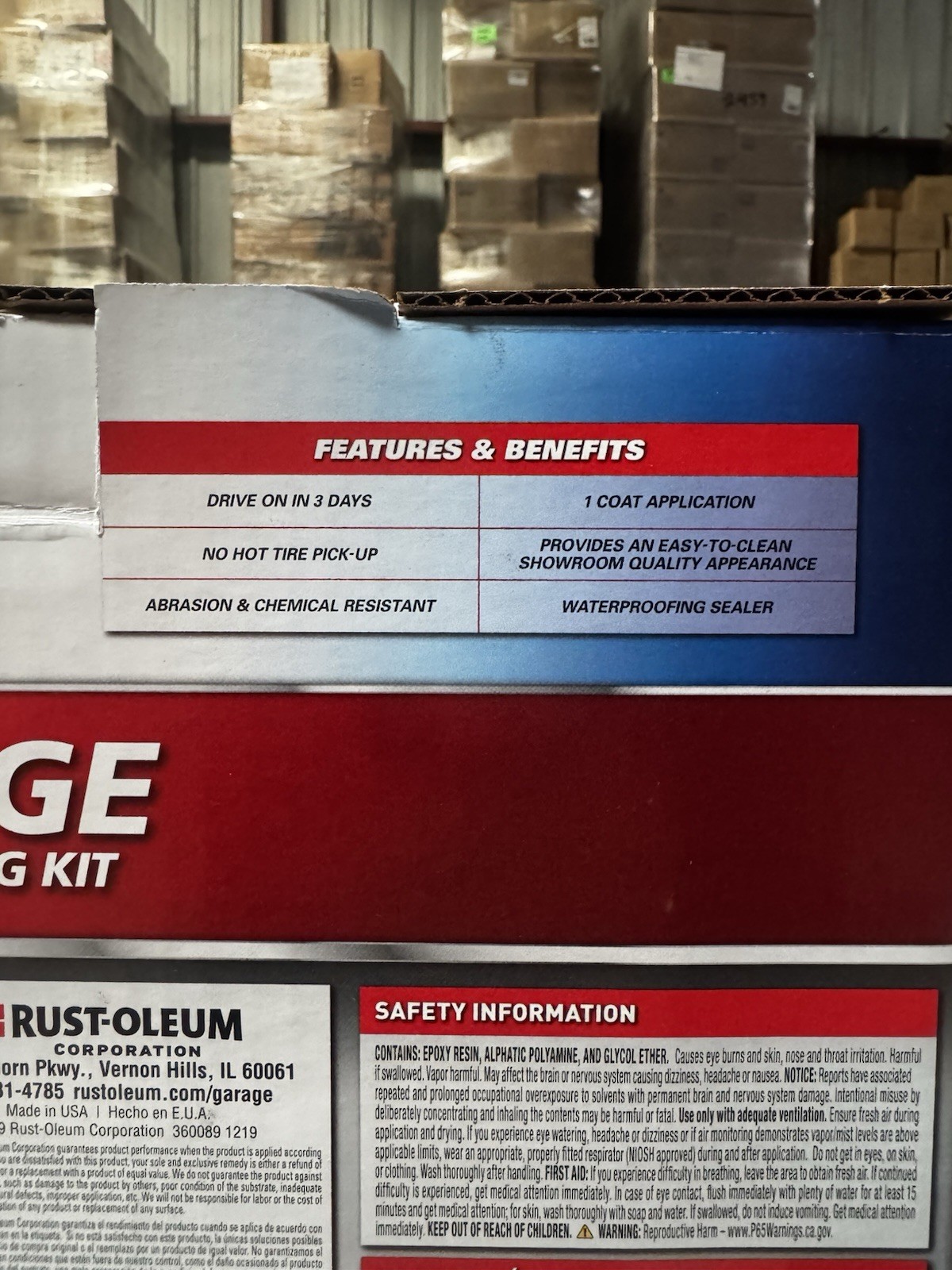 Rust-Oleum EPOXYSHIELD Gloss Garage Floor Coating Kit, Tint Base, 120 Oz