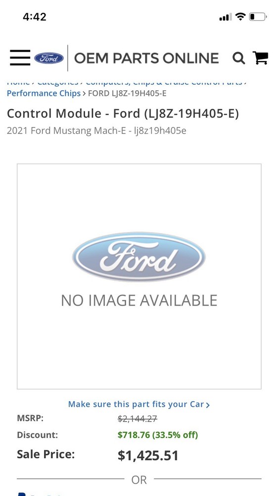 Genuine Ford Control Module LJ8Z-19H405-E New