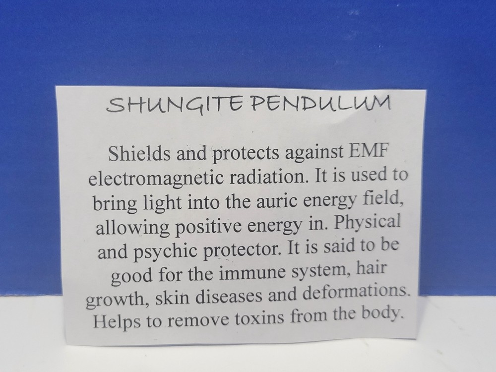 Vintage Black Shungite Pendulum for Dowsing