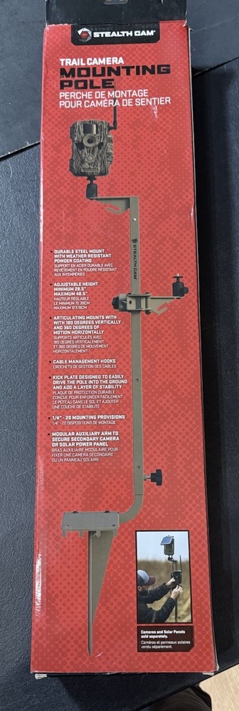 Stealth Cam Adjustable Multi Pivot Mounting Post for Trail Camera and Battery