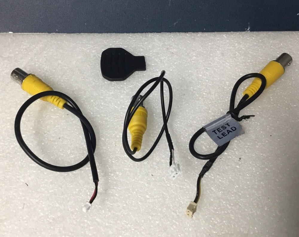 TEST LEAD for Surveillance CCTV Security Camera, 3 Different Size / Plugs + Key